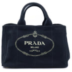 Prada Canapa Side Canvas 2-Way Bag Black