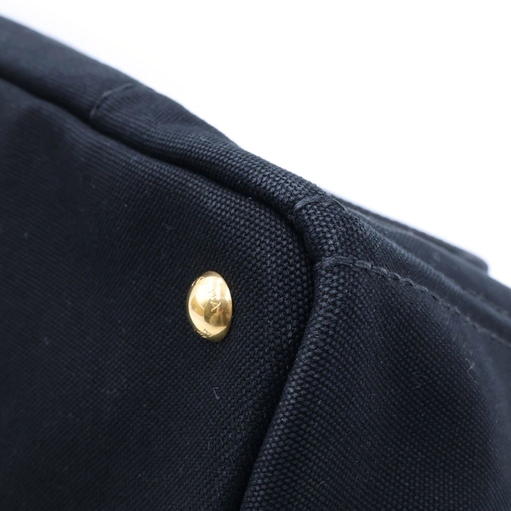 Prada Canapa Side Canvas 2-Way Bag Black — view 5