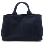 Prada Canapa Side Canvas 2-Way Bag Black — view 2