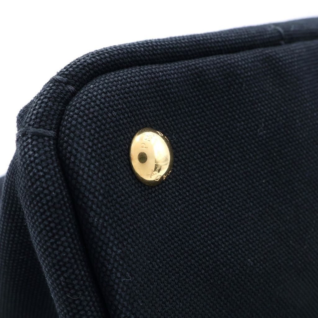 Prada Canapa Side Canvas 2-Way Bag Black — view 6