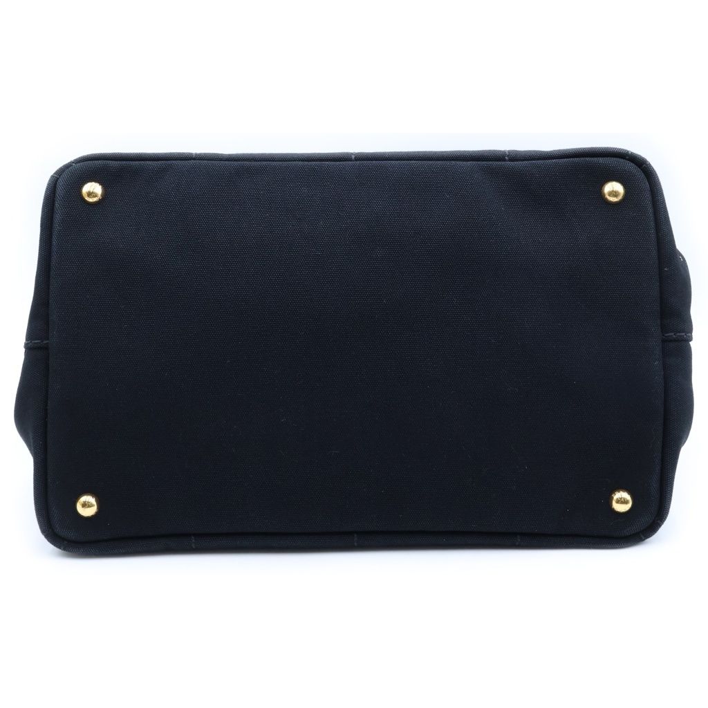 Prada Canapa Side Canvas 2-Way Bag Black — view 4