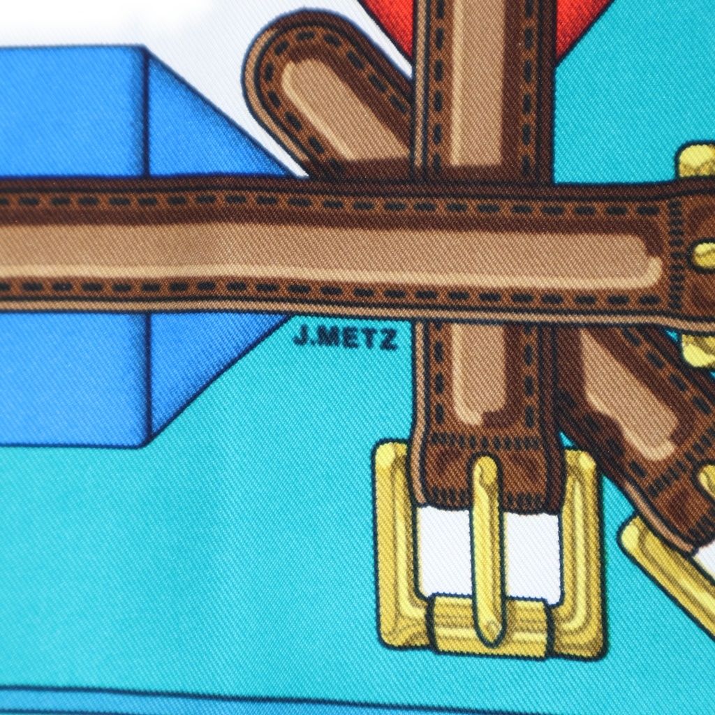 Hermes Metz 90 Carre Scarf Multi — view 7