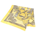 Hermes Harness Pattern Carre 90 Silk Scarf Yellow