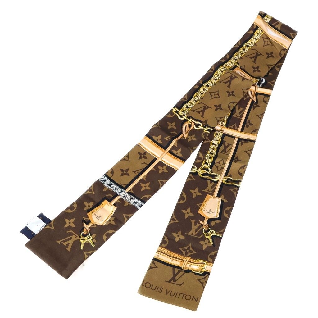 Louis Vuitton Bandeau Monogram Confidential Scarf Brown — view 3
