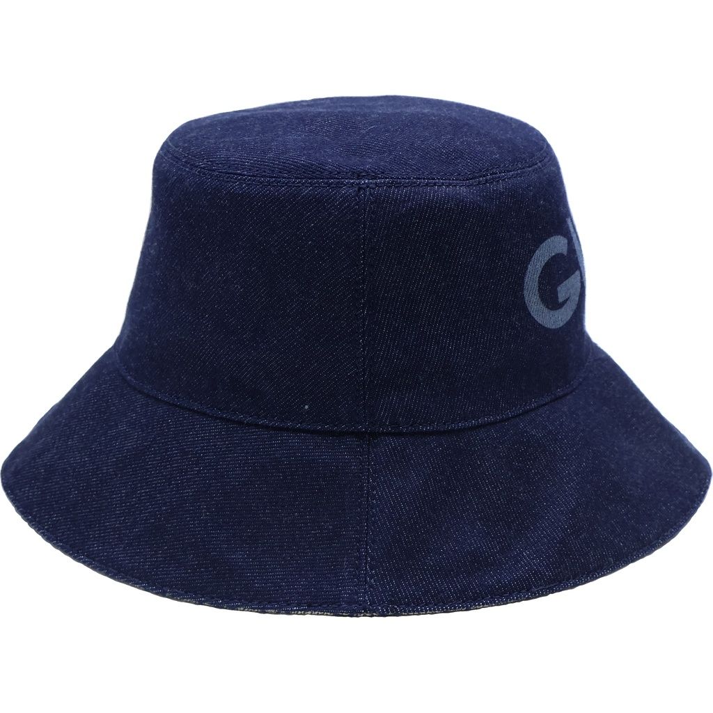 Gucci Leather Denim Bucket Hat Navy — view 3