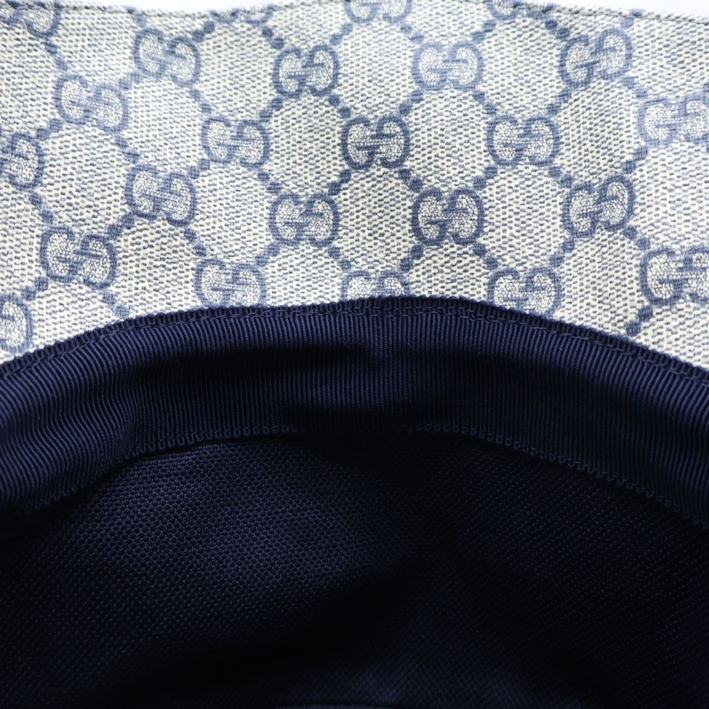 Gucci Leather Denim Bucket Hat Navy — view 5