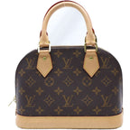 Louis Vuitton Monogram Alma BB 2-Way Shoulder Bag Brown Leather Gold — view 2