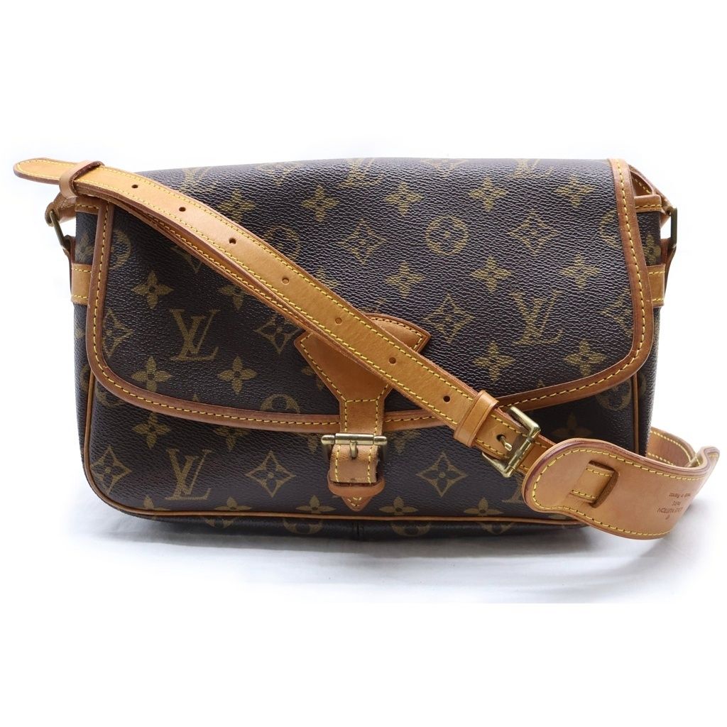 Louis Vuitton Monogram Solonge Bag Brown Leather Gold