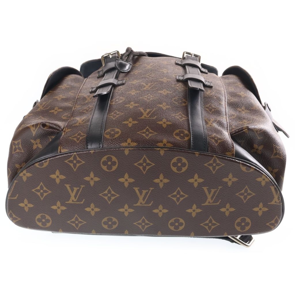 Louis Vuitton Monogram Macassar Christopher MM Leather Backpack Brown — view 4