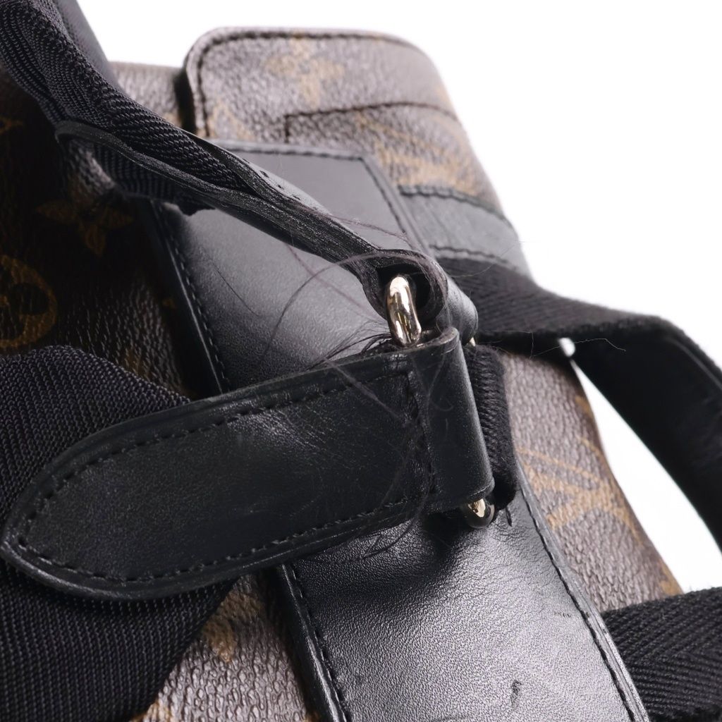 Louis Vuitton Monogram Macassar Christopher MM Leather Backpack Brown — view 6