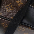 Louis Vuitton Monogram Macassar Christopher MM Leather Backpack Brown — view 7
