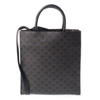 Celine Vertical Cabas Small Triomphe Leather 2-Way Bag Brown Gold — view 2