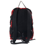 Prada All Over Print Nylon Backpack Black Red Silver — view 2