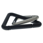 Bottega Veneta Double Triangle Key Charm Key Ring Black Silver Key Holder — view 4
