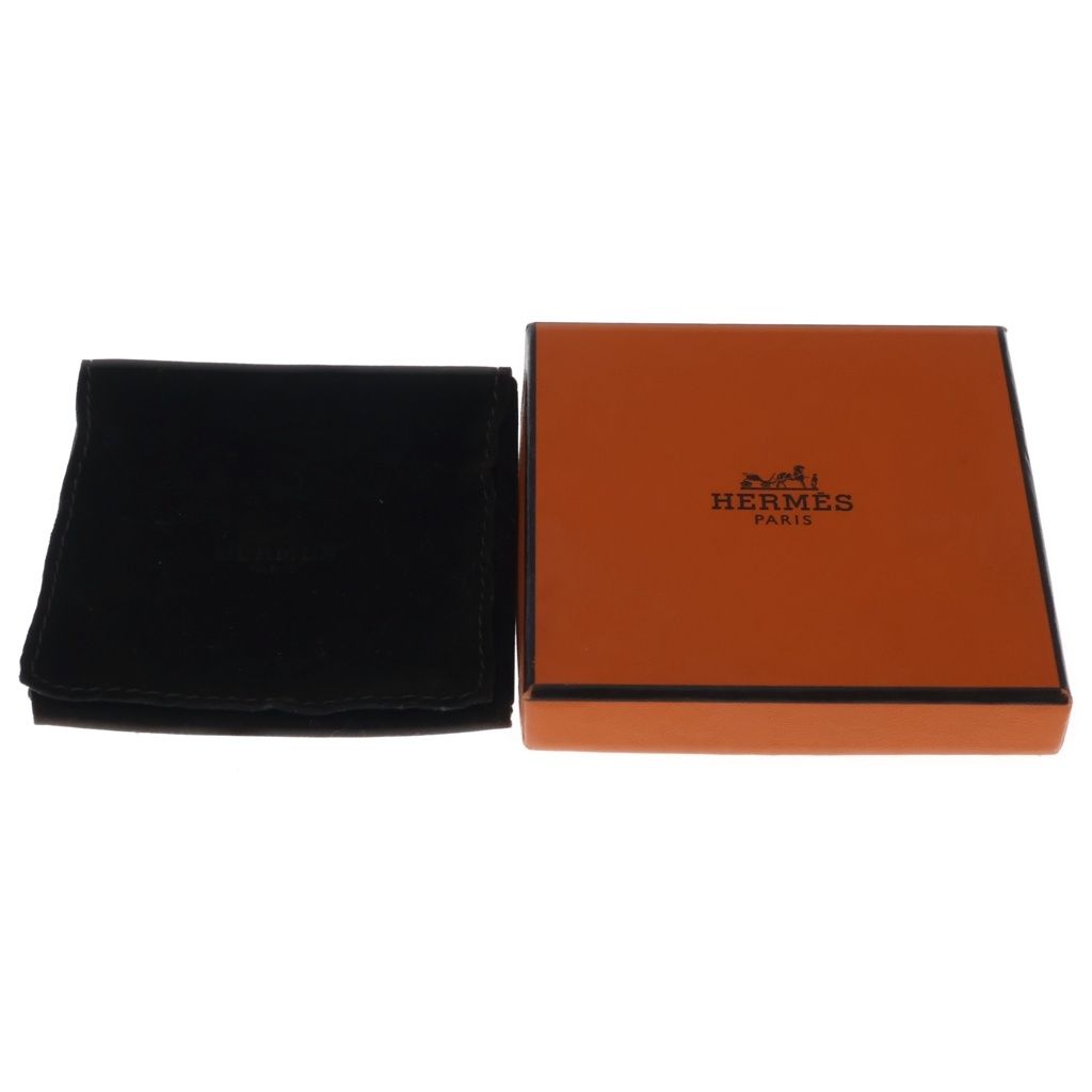 Hermes Enamel PM Caleche Bangle Bracelet Black Silver — view 6