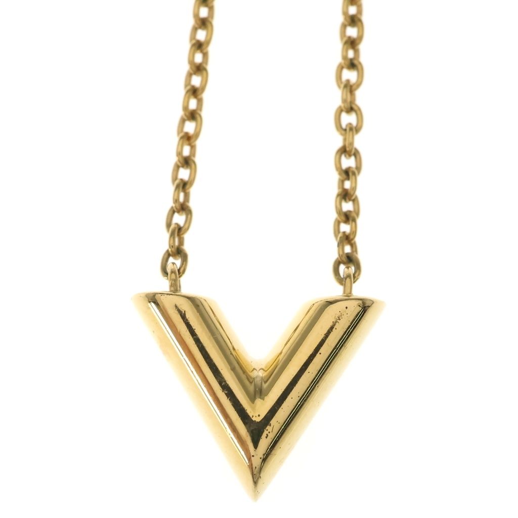 Louis Vuitton Essential V Pendant Chain Gold — view 3