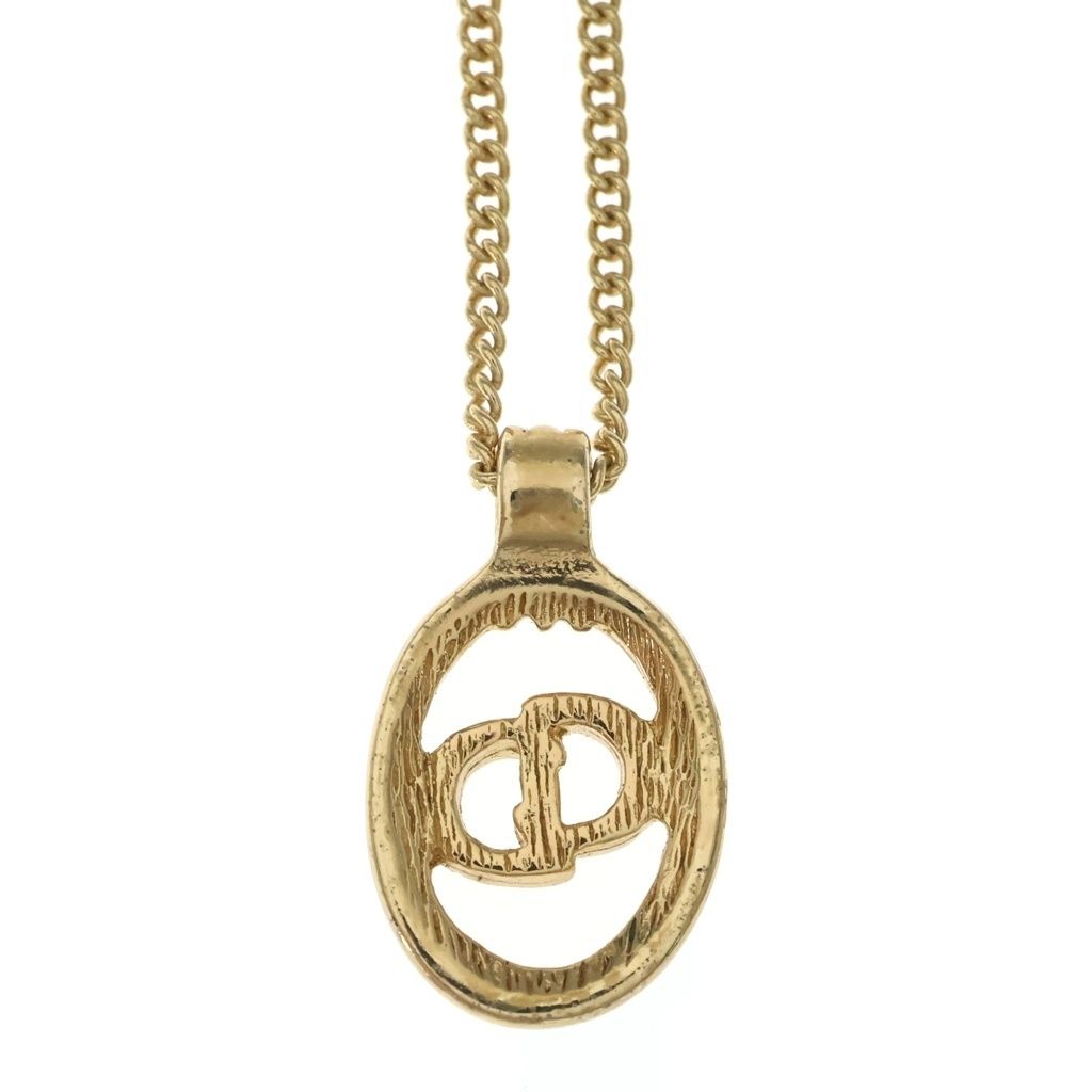 Dior CD Logo Pendant Plated Gold — view 3