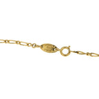 Chanel CC Logo Rhinestone Round Pendant Chain Gold — view 5