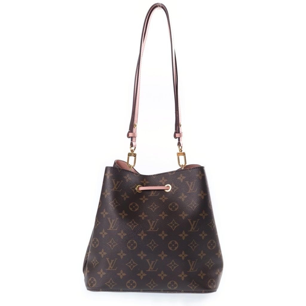 Louis Vuitton Monogram Neo Noe Shoulder Bag Brown Rose Poudre