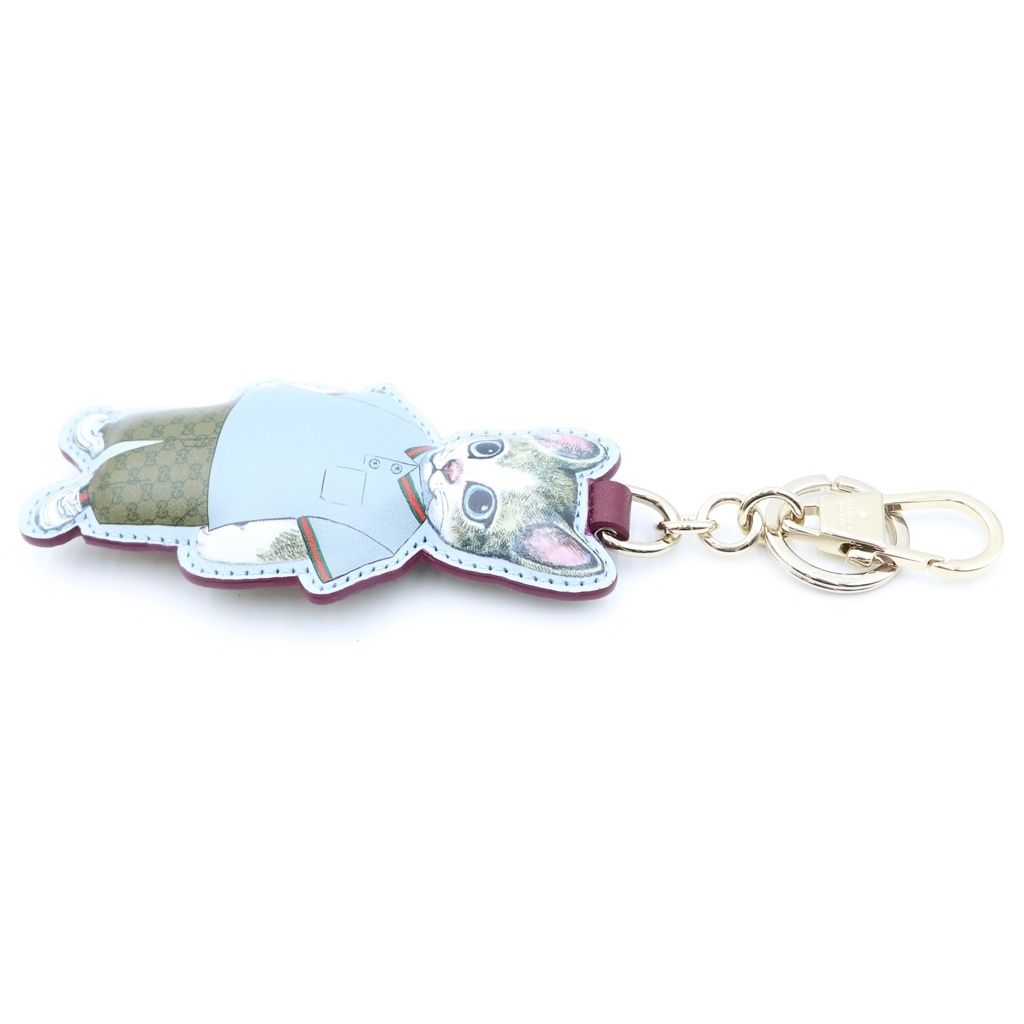 Gucci Yuko Higuchi Boris Cat Key Chain Bag Charm Key Holder Multicolor Leather — view 3