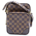 Louis Vuitton Damier Amazon Mini Shoulder Bag Brown Leather Gold