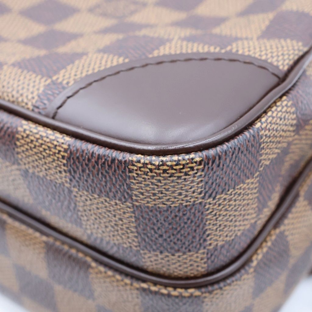 Louis Vuitton Damier Amazon Mini Shoulder Bag Brown Leather Gold — view 5