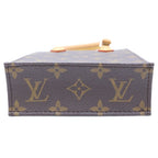 Louis Vuitton Petite Sac Plat Monogram 2-Way Shoulder Bag Brown Leather Gold — view 4