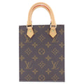 Louis Vuitton Petite Sac Plat Monogram 2-Way Shoulder Bag Brown Leather Gold