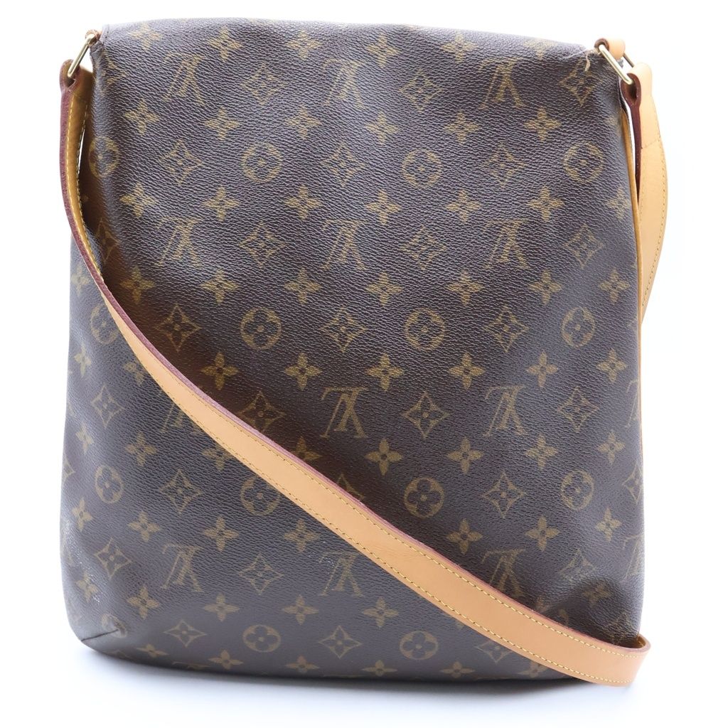 Louis Vuitton Monogram Musette Leather Shoulder Bag Brown — view 2
