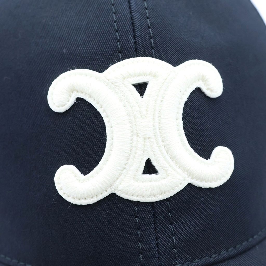 Celine Triomphe Baseball Cap Navy Hat — view 5