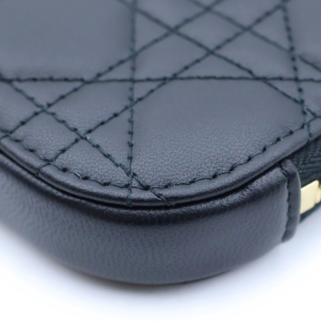 Dior Lady Cannage Chain Shoulder Phone Case Black — view 5