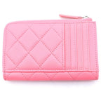 Chanel Coco Star Quilted L-shaped Coin Card Holder Fragment Case Pink — view 2