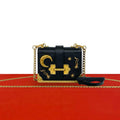 Prada Cahier Studs Logo Saffiano Leather Shoulder Bag Mini Pochette Crossbody