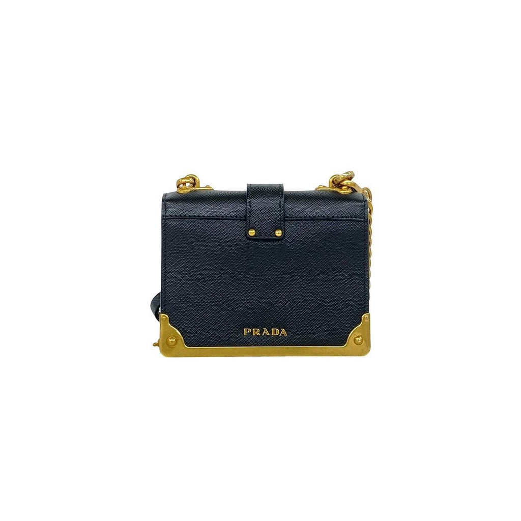 Prada Cahier Studs Logo Saffiano Leather Shoulder Bag Mini Pochette Crossbody — view 3