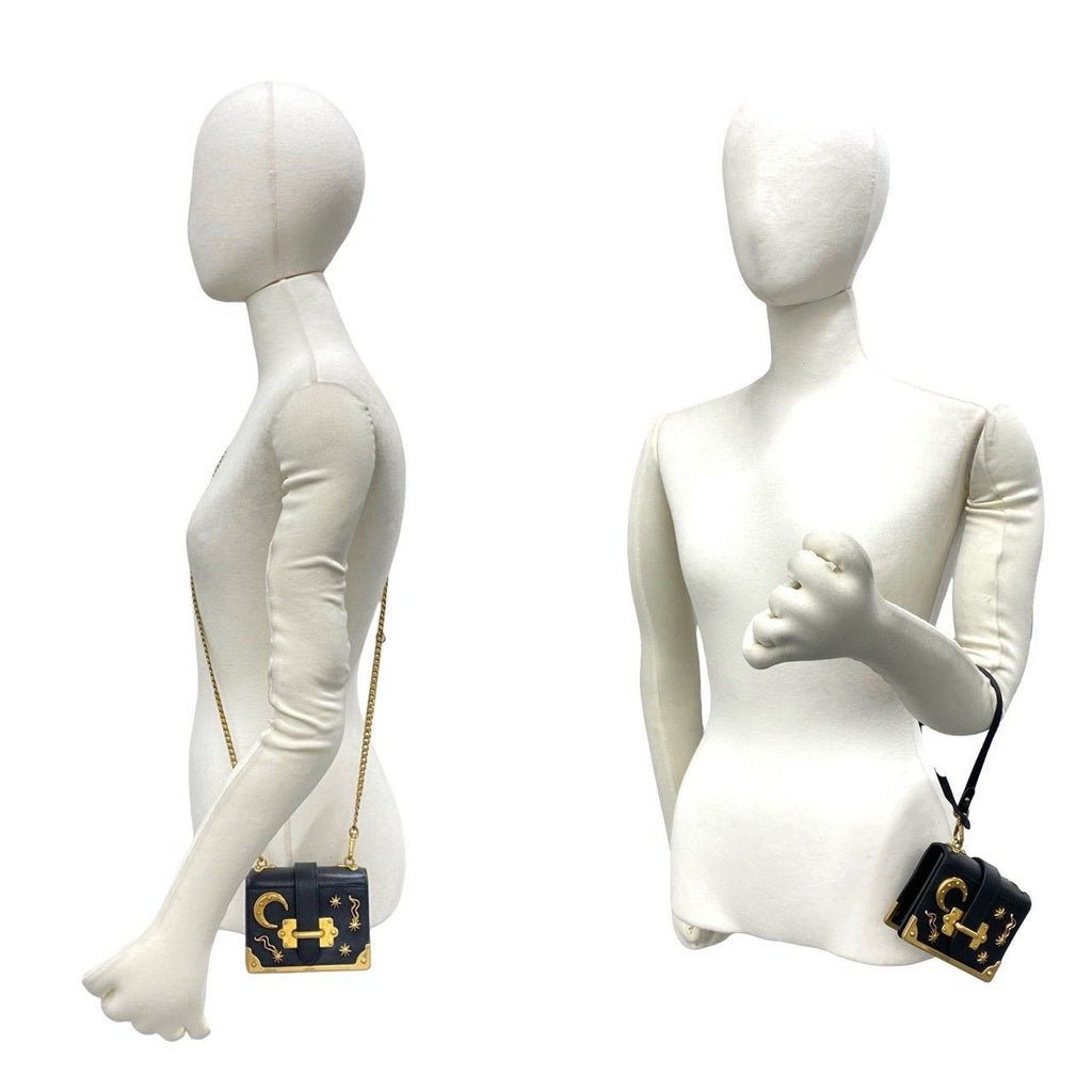 Prada Cahier Studs Logo Saffiano Leather Shoulder Bag Mini Pochette Crossbody — view 2