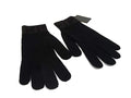 Fendi Zucca Pattern Wool 100% Gloves Black Brown