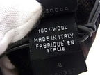Fendi Zucca Pattern Wool 100% Gloves Black Brown — view 3