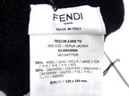 Fendi Zucca Pattern Wool Cashmere Knit Cap Hat Black — view 4