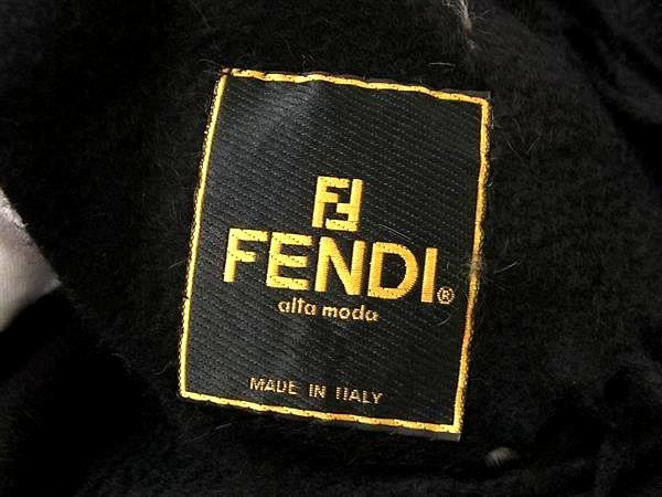 Fendi Cashmere 100% Fringe Scarf Shawl Black — view 3