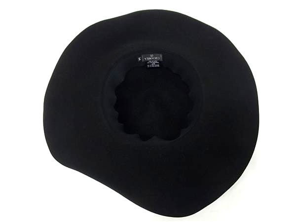 Chanel CC Logo Rabbit Fur Wool Polyamide Polyester Hat Navy — view 3