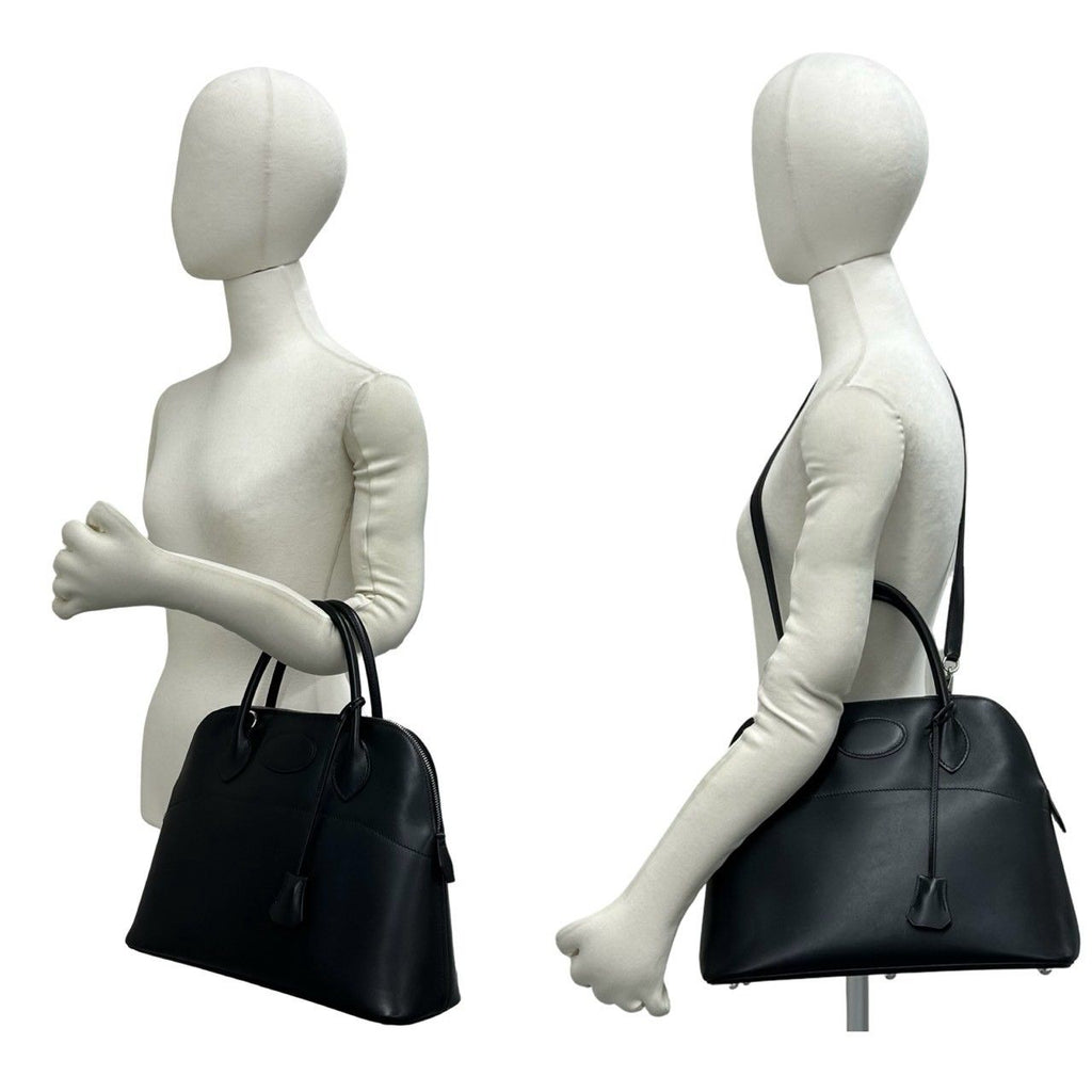 Hermes with Key Bolide 31 Box Calf Leather 2-Way Shoulder Bag Black — view 2