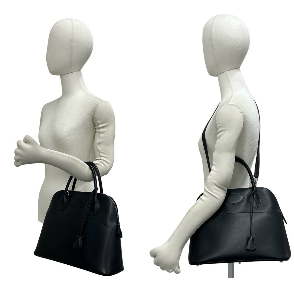 Hermes with Key Bolide 31 Box Calf Leather 2-Way Shoulder Bag Black — view 2