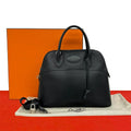 Hermes with Key Bolide 31 Box Calf Leather 2-Way Shoulder Bag Black