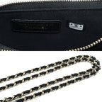 Chanel Quilted Velour Hobo Chain Shoulder Bag Black — view 7