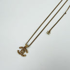 Chanel CC Logo Openwork Chain Necklace Plated Gold Vintage — view 2