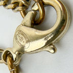 Chanel CC Logo Openwork Chain Necklace Plated Gold Vintage — view 8