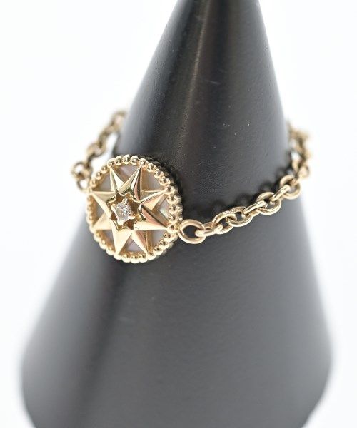 Dior Rose Des Vents Ring 18k Yellow Gold Mother of Pearl Diamond New — view 3