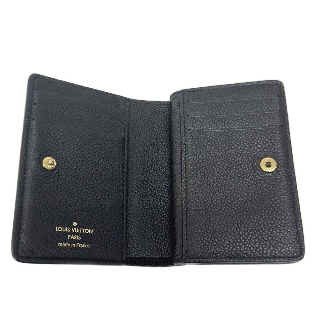 Louis Vuitton Monogram Empreinte Portefeuille Clair Bifold Compact Wallet Noir — view 3