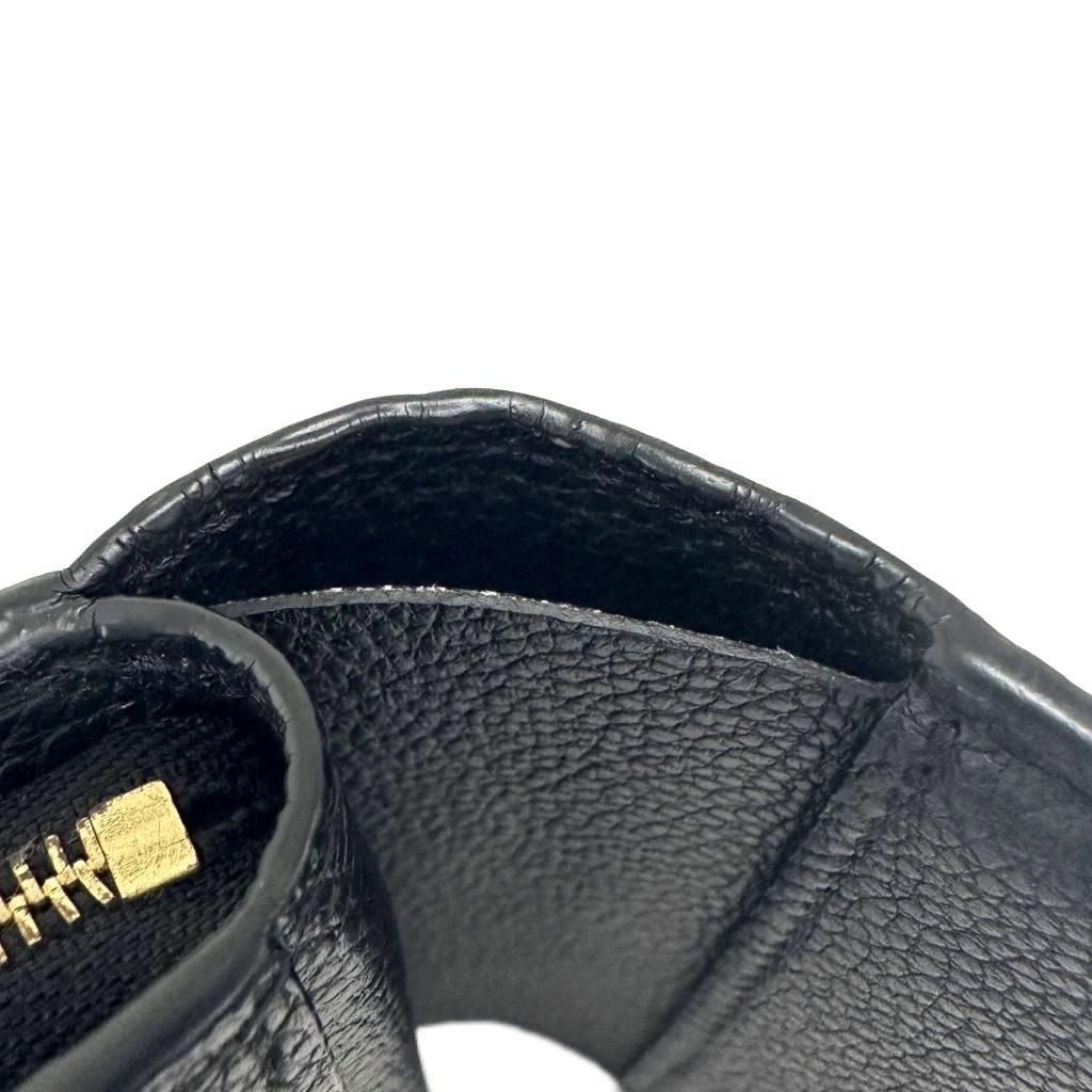 Louis Vuitton Monogram Empreinte Portefeuille Clair Bifold Compact Wallet Noir — view 5