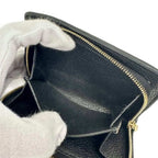 Louis Vuitton Monogram Empreinte Portefeuille Clair Bifold Compact Wallet Noir — view 4